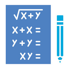 Exam Glyph Two Color Icon