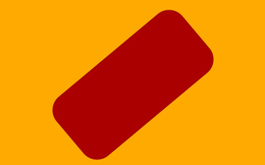 single falling rectangle red on yellow gold