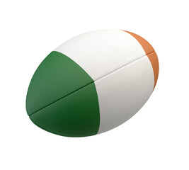 Rugby Ball And Ireland Flag Design