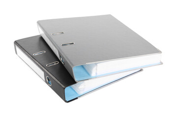 Two bright office folders isolated on white