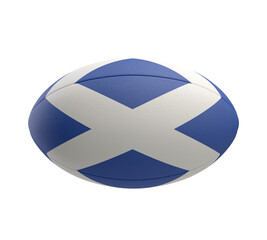 Rugby Ball And Scotland Flag Design