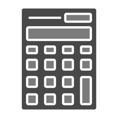 Calculator Greyscale Glyph Icon
