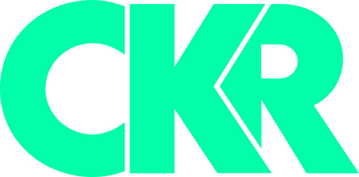 Letter CKR logo design on transparent background, CKR letter logo