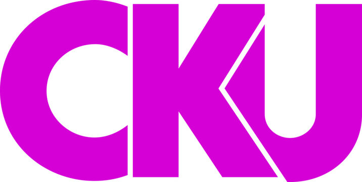 Letter CKU logo design on transparent background, CKU letter logo