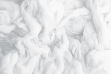 Soft white wool texture as background, closeup
