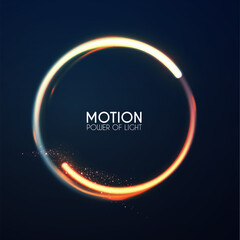 Motion striped light effect with fluid color. Abstract shining wave background. Magic screen design