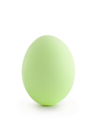 green easter egg isolated on white background