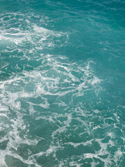 Natural background of azure sea watercloseup , French Riviera
