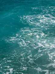 Fototapeta na wymiar Natural background of azure sea watercloseup , French Riviera