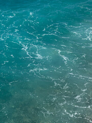 Natural background of azure sea watercloseup , French Riviera