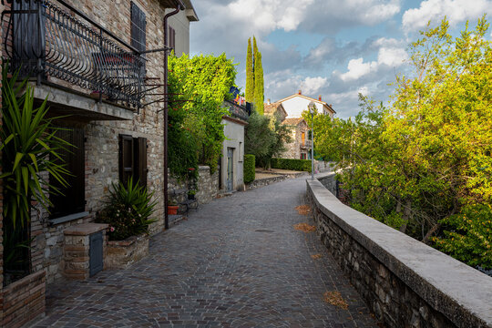 View of Frontino's village in the Italian region of Marche.