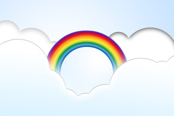 Arc-en-ciel derrière les nuages 