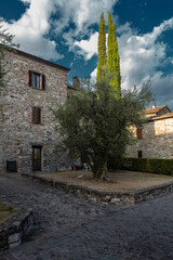 View of Frontino's village in the Italian region of Marche.