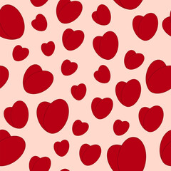 Valentine's Day. Materials for decorating Valentine's Day. For print, fabric, scrapbooking, wrapping paper, postcards, packaging, graphics. Pink, red,  colors.