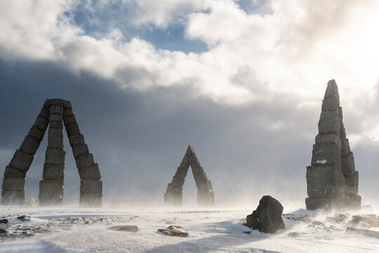 The Arctic Henge in snow