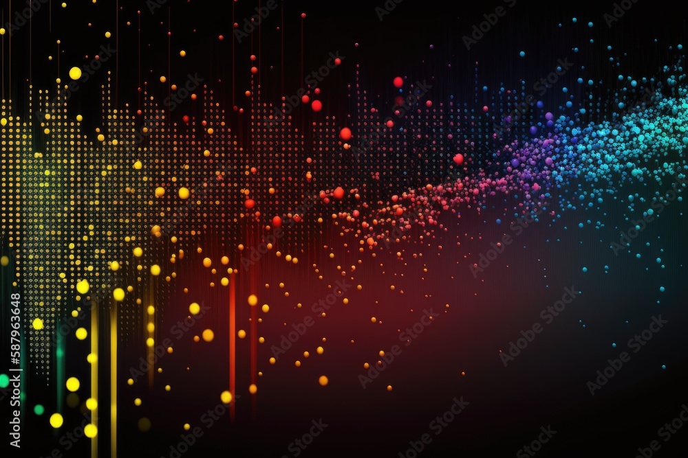 Aufkleber abstract background with particles and lines