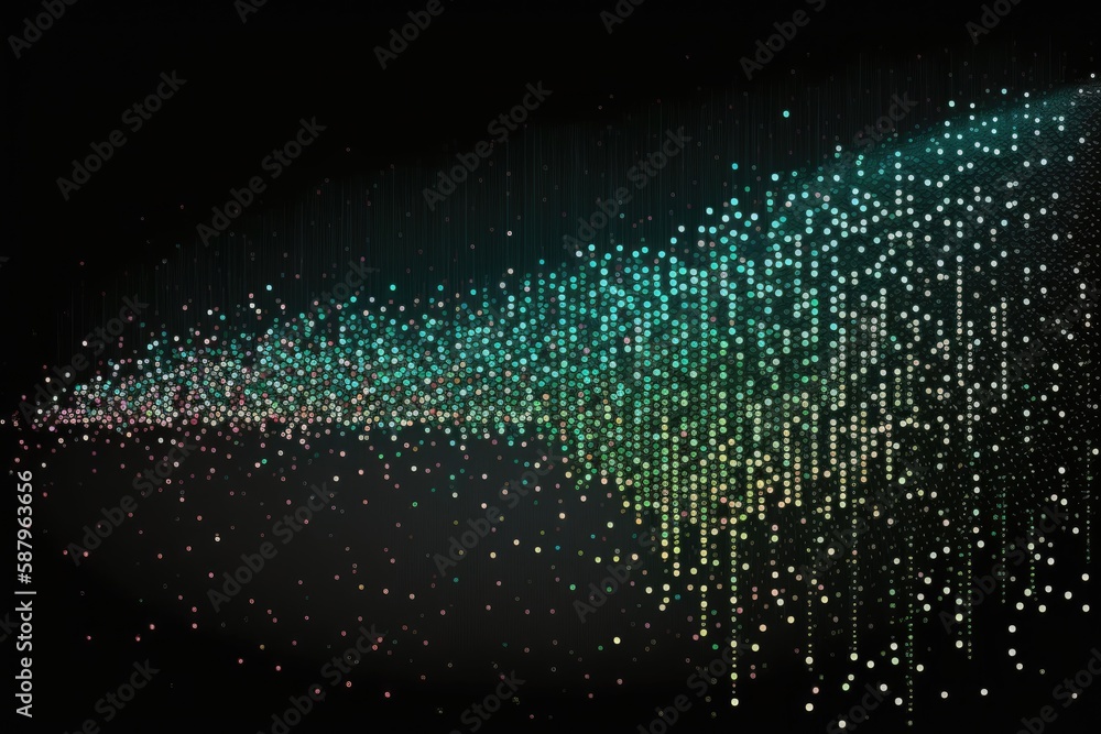Poster abstract technology background with dots and lines