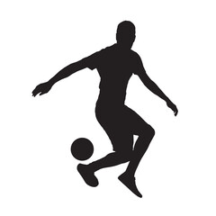 Fototapeta na wymiar soccer player silhouette vector