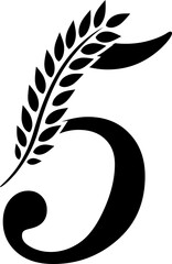 letter 5 includes leaves stalk