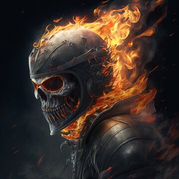 Wallpaper Darkness Ghost Rider Spirit of Vengeance Ghost Rider  Superhero Artist Background  Download Free Image