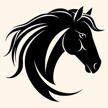 recommend clip art: Horse vector for logo or icon,clip art, drawing Elegant minimalist style,abstract style Illustration