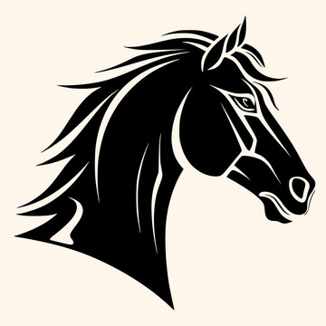 recommend clip art: Horse vector for logo or icon,clip art, drawing Elegant minimalist style,abstract style Illustration