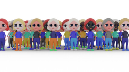 group of 3d people
