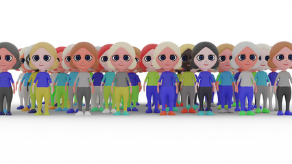 Fototapeta premium group of 3d people