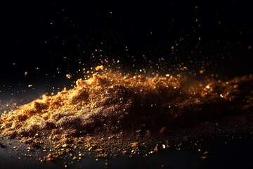 A mesmerizing illustration of glittering dust and particles, evoking the magic and mystery of the cosmos. Ai generated.