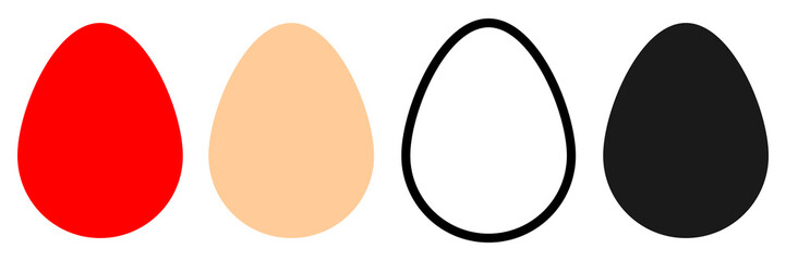 Egg icons, graphic design template, Easter set signs, vector illustration