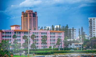 Boca Raton buildings along the river from South Inlet Park, Florida
