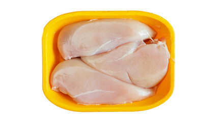 raw chicken on a white background