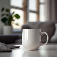 White Coffee Cup Mockup
