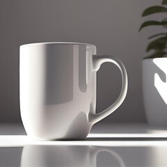 White Coffee Cup Mockup