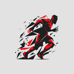 football player silhouette vector illustration. American football player silhouette. Rugby player vector illustration.
Sport player vector illustration.
