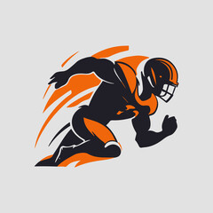 football player silhouette vector illustration. American football player silhouette. Rugby player vector illustration.
Sport player vector illustration.