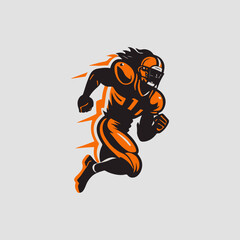 football player silhouette vector illustration. American football player silhouette. Rugby player vector illustration.
Sport player vector illustration.