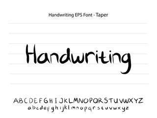 Fototapeta premium Alphabet Handwriting Font Typeface text script Ink brush set manual - Velocity Bold