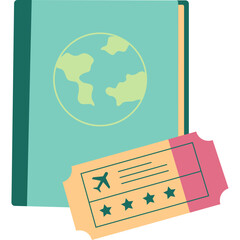 Passport and Ticket Illustration