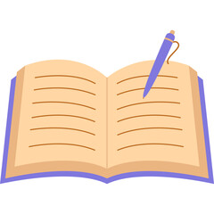 Book and Pen Illustration