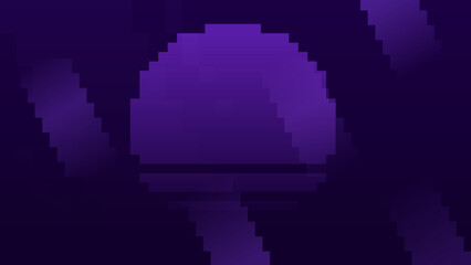 Pixelated Sunset In Twilight Dark Purple Backgrounds, with Light Rains