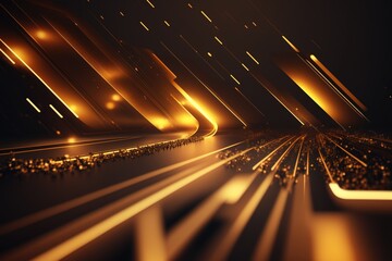 abstract fuabstract futuristic  background with gold glowing neon moturistic  background with gold glowing neon moving high speed wave lines and bokeh lights. Data transfer concept Fantastic wallpaper