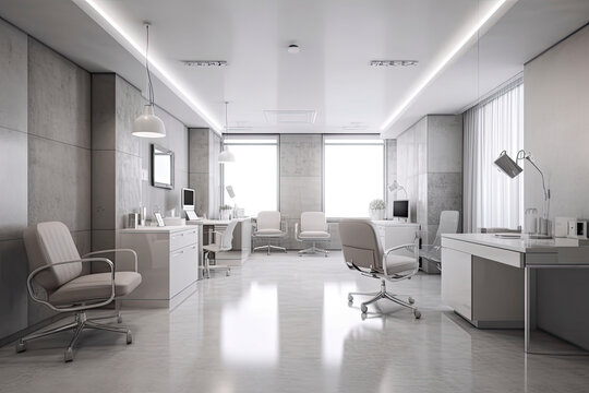 Modern medical clinic. 3D rendering