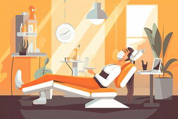Teeth examination and dentistry checkup concept. Dentist woman holding instruments