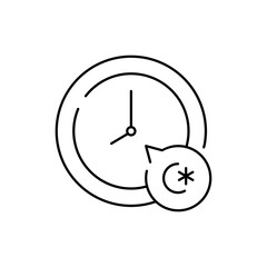 clock vector on transparent background. clock vector icon illustration. ramadan icon