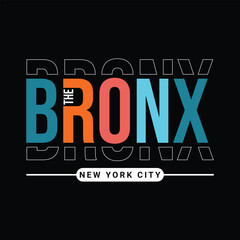 The Bronx line art typography vector design