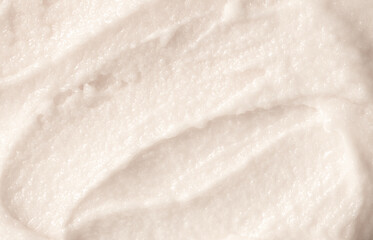 Vanilla cream ice cream. Ice cream texture. Delicious sweet dessert close-up as a background.