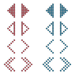 Set of Swipe up internet button, online web design arrow move icon, vector illustration