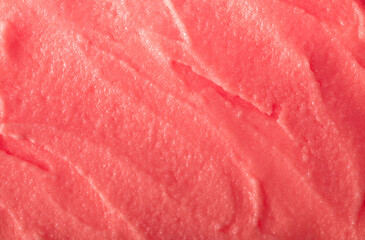 Berry yoghurt ice cream. Smoothies from fresh fruits and berries. Ice cream texture. Delicious sweet dessert close-up as a background.