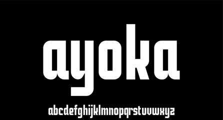 ayoka,unique luxury modern font alphabetical vector set	
